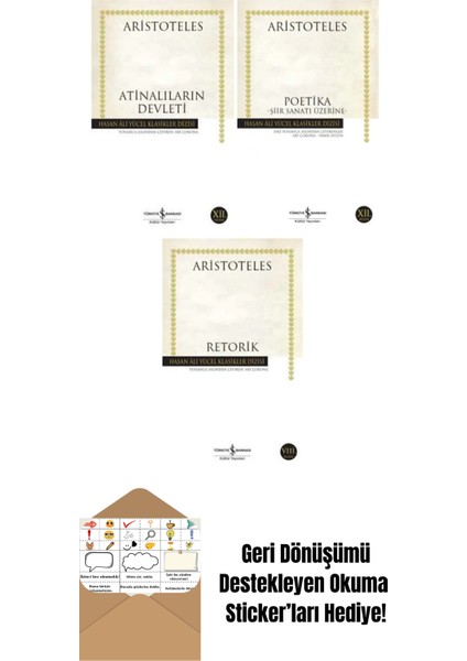 Aristoteles 3 Kitap Set + Okuma Sticker'ları