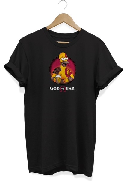 God Of Bar Baskılı T-Shirt