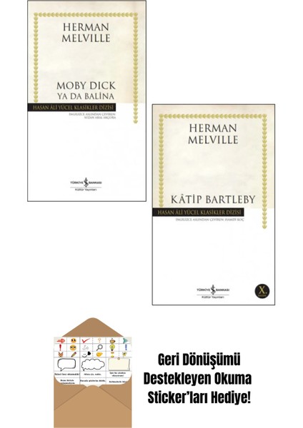Herman Melville 2 Kitap Set + Okuma Sticker'ları