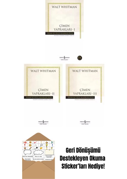 Çimen Yaprakları 3 Kitap Set + Okuma Sticker'ları