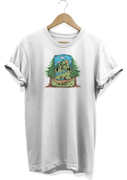 Manzara Baskılı T-Shirt