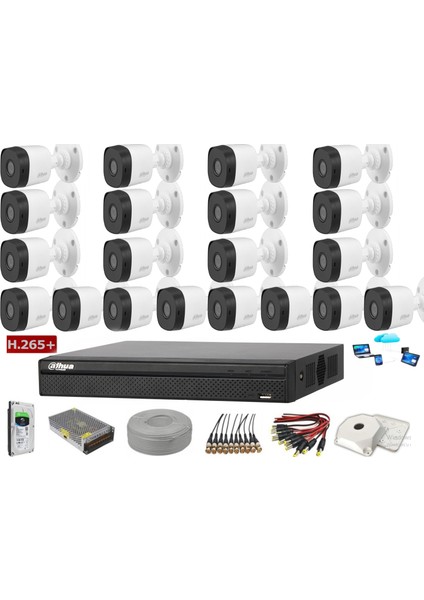 20 Kameralı 2 Mp Ahd Güvenlik Kamera Sistemi