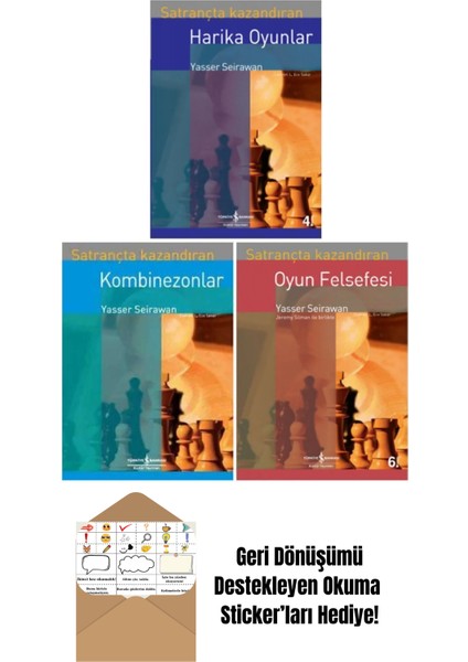 Satrançta Kazandıran Harika Oyunlar 3 Kitap Set + Okuma Sticker'ları