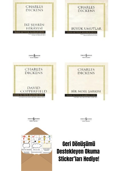 Charles Dickens 4 Kitap Set + Okuma Sticker'ları
