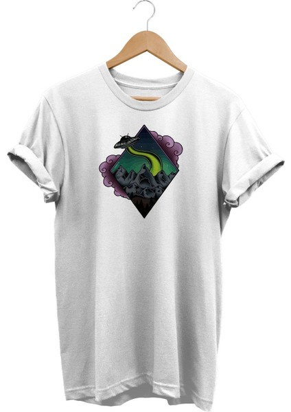 Uzay Baskılı T-Shirt %100 Pamuk Dijital Baskılı Tişört