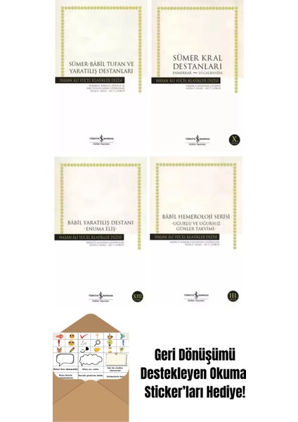 Sümer Babil Destanları 4 Kitap Set + Okuma Sticker'ları