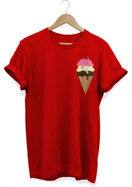 Dondurma Baskılı T-Shirt