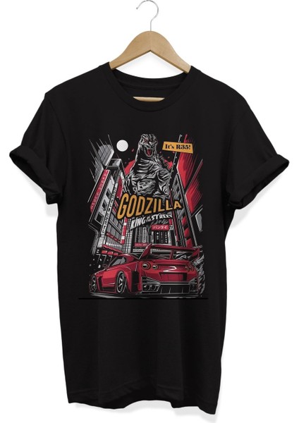 Godzilla Baskılı T-Shirt