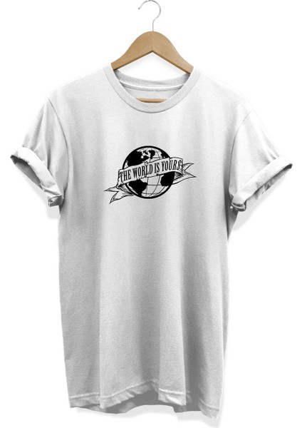 Dünya Baskılı T-Shirt
