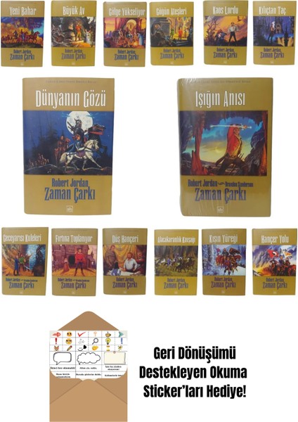 Zaman Çarkı Ciltli 14 Kitap Takım + Okuma Sticker'ları