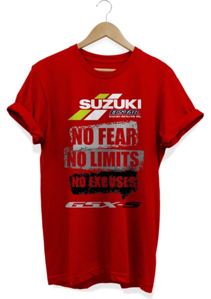 No Fear No Limits Baskılı T-Shirt