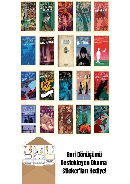 Türk Edebiyatı Klasikleri 20 Kitap Set + Okuma Sticker'ları