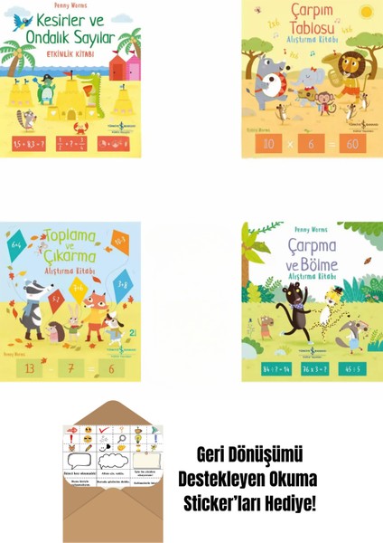 Kesirler ve Ondalık Sayılar - Toplama ve Çıkarma + Okuma Sticker'ları