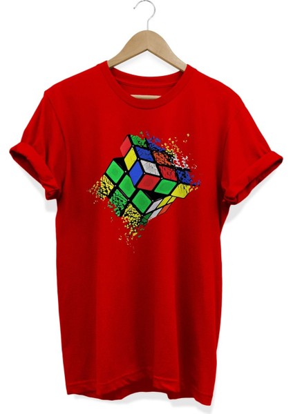 Rubik Küp Baskılı T-Shirt
