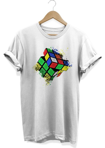 Rubik Küp Baskılı T-Shirt