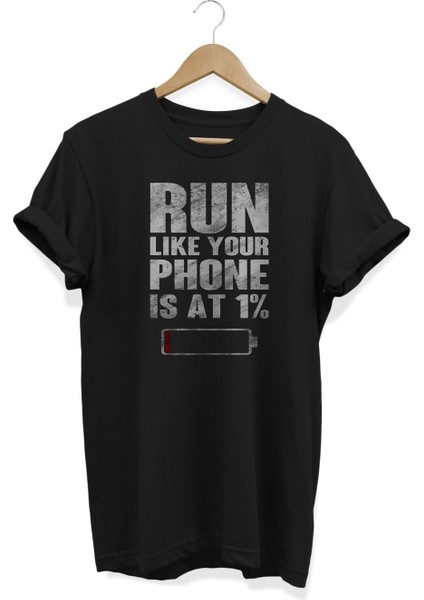 Run Baskılı T-Shirt