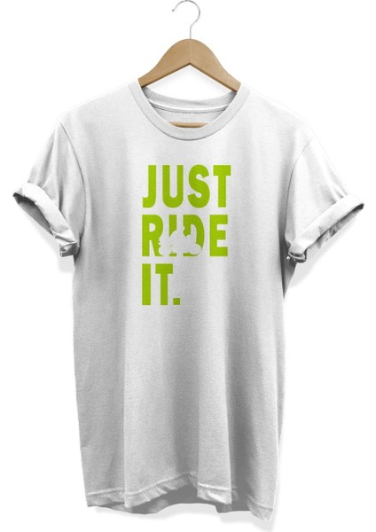 Just Ride It Baskılı T-Shirt
