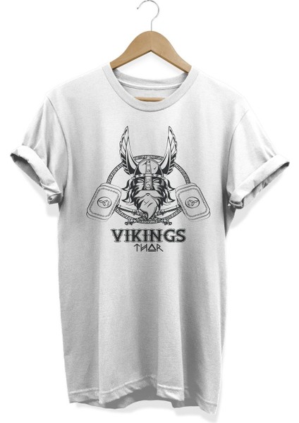 Wikings Baskılı T-Shirt