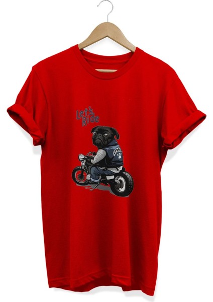 Let's Ride Baskılı T-Shirt
