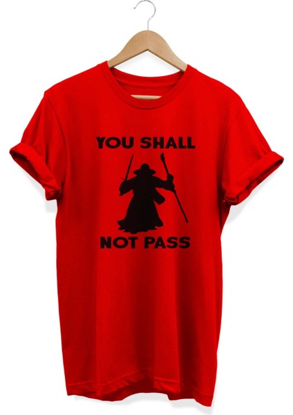 You Shall Not Pass Baskılı T-Shirt