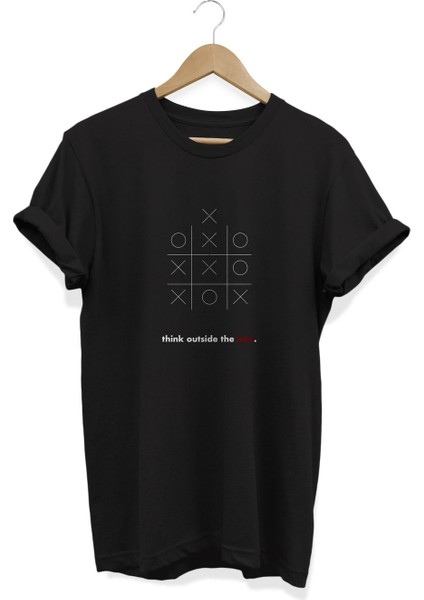 Think Outside The Box Baskılı T-Shirt