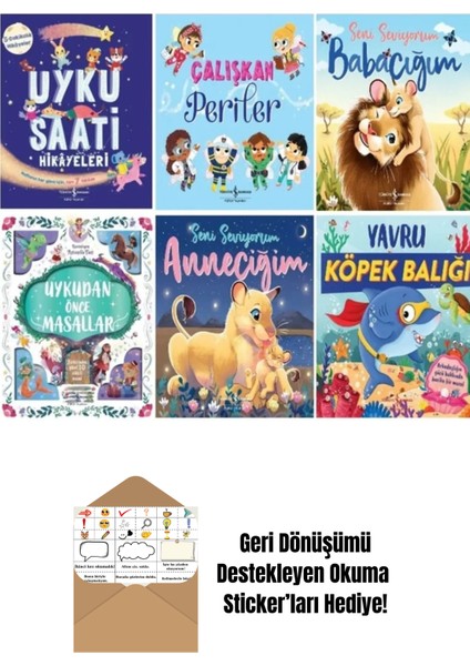 Uykudan Önce Masallar 6 Kitap Set + Okuma Sticker'ları