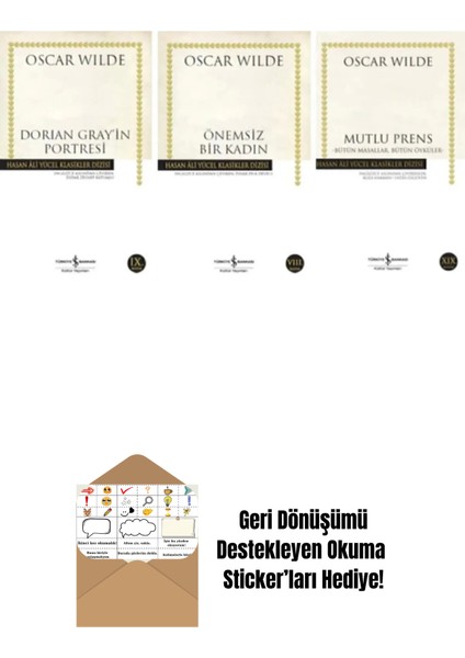 Oscar Wilde 3 Kitap Set + Okuma Sticker'ları