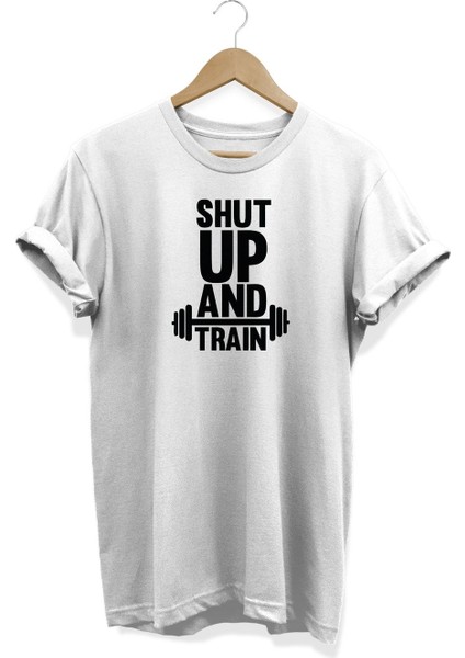 Shut Up Baskılı T-Shirt