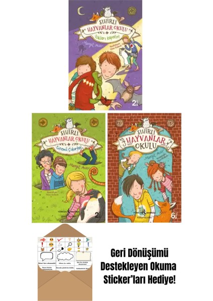 Sihirli Hayvanlar Okulu 3 Kitap Set + Okuma Sticker'ları