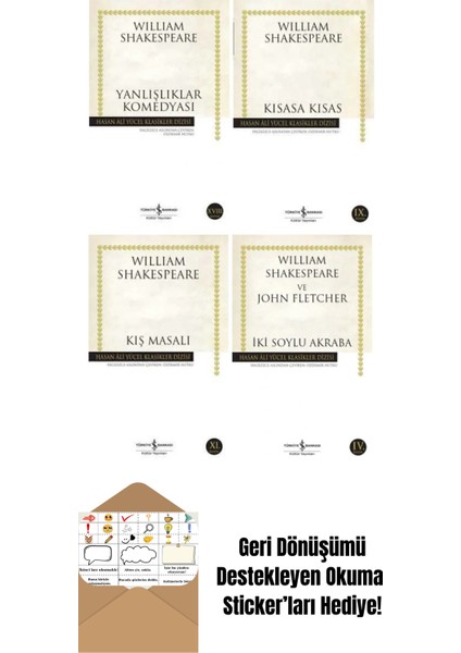 William Shakespeare 4 Kitap Set + Okuma Sticker'ları