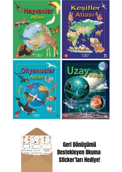 Uzay Atlası 4 Kitap Set + Okuma Sticker'ları