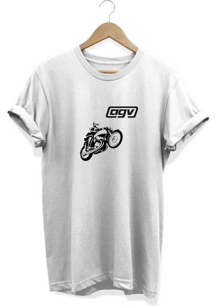 Agv Motor Baskılı T-Shirt
