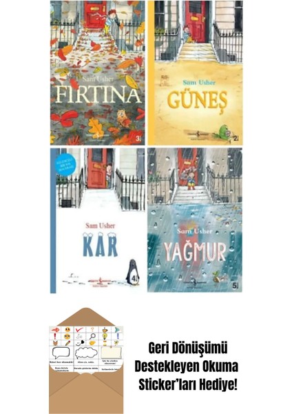 Resimli Hikaye Kitapları 4 Kitap Set + Okuma Sticker'ları