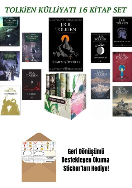 Tolkien Külliyat 16 Kitap Set + Okuma Sticker'ları
