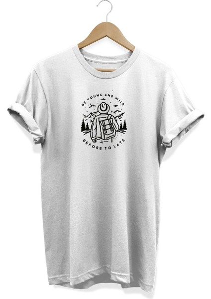 Be Young And Wild Baskılı T-Shirt