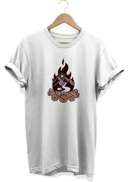 Ateş Baskılı T-Shirt