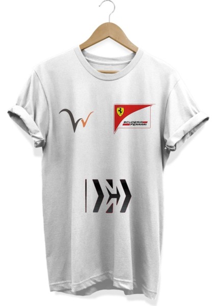 Scuderir Ferrari Baskılı T-Shirt
