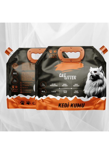 Kedi Kumu Aktif Karbon 10L Yeni Nesil Ambalaj