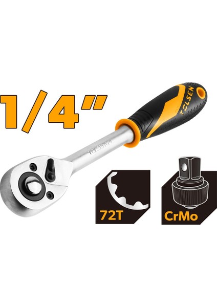 15118 Tolsen Çıkarılabilir Cırcır (Endüstriyel) 1/4"cırcır Kolu