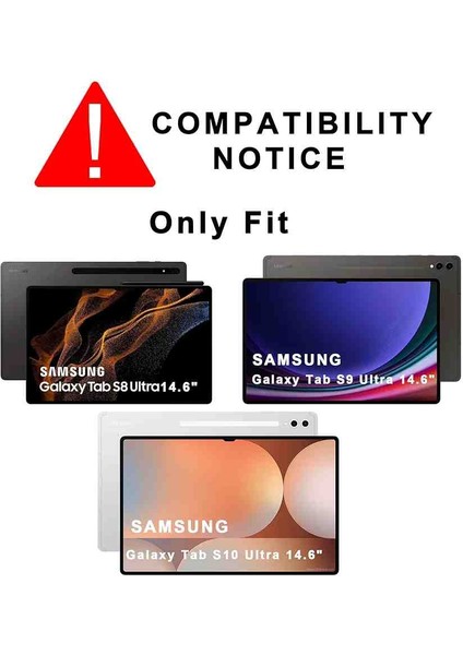 Samsung Galaxy Tab S10 Ultra/s9 Ultra 14.6inç Magic Keyboard Standlı Manyetik Bluetooth Klavye Kılıf