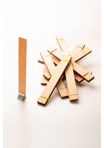 Ahşap Mum Fitili + Yapışkanlı Sehpa - 100 Adet ( 20MM x 150MM x 0,5mm ) fiyatları