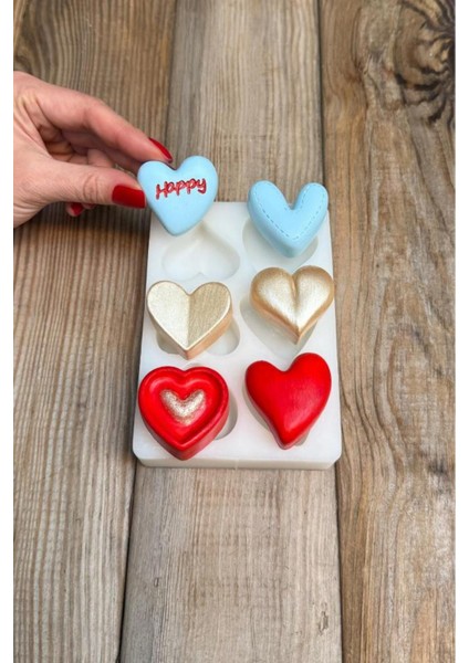 Kalp Altı Farklı Model Silikon Mum Kalıbı