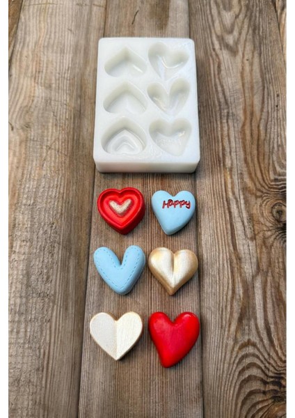 Kalp Altı Farklı Model Silikon Mum Kalıbı modelleri
