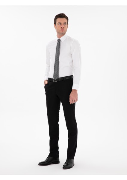 Erkek Siyah Slim Fit Yün Karışımlı Klasik Pantolon 50306053-VR046 modelleri