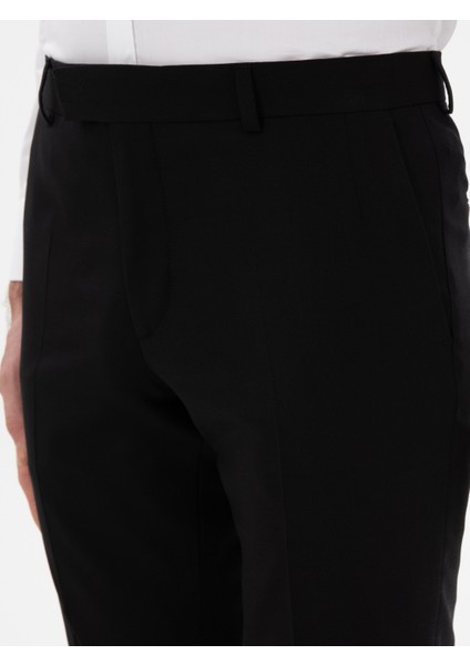 Erkek Siyah Slim Fit Yün Karışımlı Klasik Pantolon 50306053-VR046 indirimleri