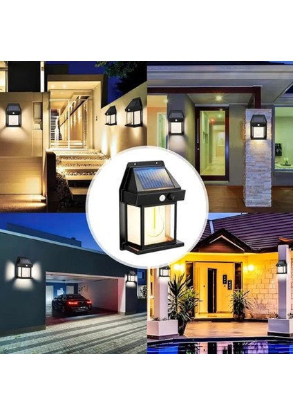 Güneş Enerjili Solar Bahçe Armatürü 12W IP65 Su Geçirmez Fotoselli Duvar Lambası indirimleri