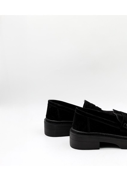 Tokalı Süet Günlük Klasik Ayakkabı KB5004 Siyah fırsatları