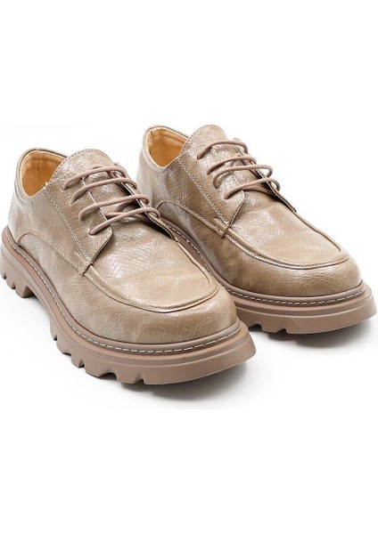 Bağcıklı Klasik ve Günlük Kadın Ayakkabı KB268 Vizon fiyatları