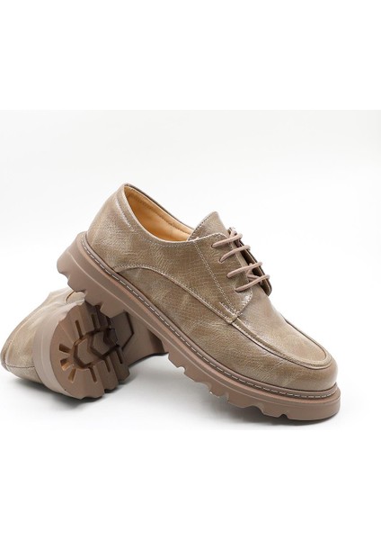 Bağcıklı Klasik ve Günlük Kadın Ayakkabı KB268 Vizon modelleri