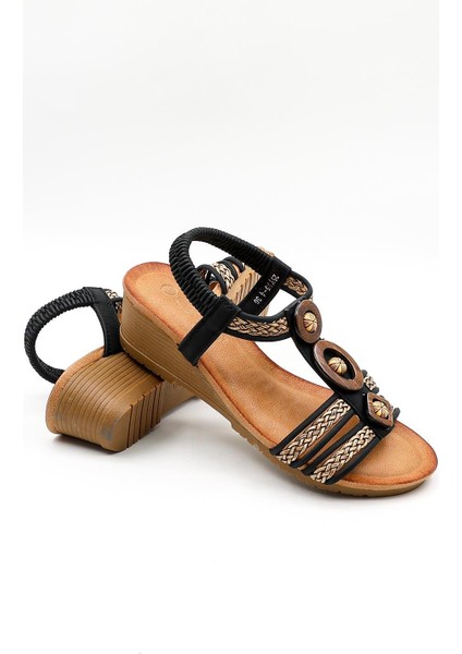 Günlük Kadın Sandalet GJ1454 cl Siyah modelleri